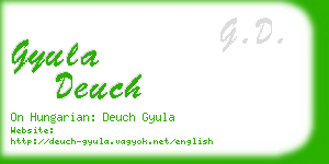 gyula deuch business card